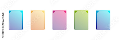 collection vector table design gradient blue, red, yellow, green, and gray theme. design vector for pricing table or infographic