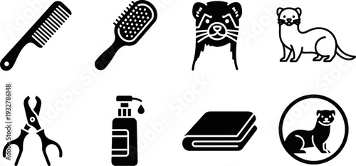 Black color silhouette vector illustration