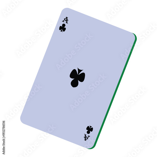 Ace of Clubs Playing Card Illustration