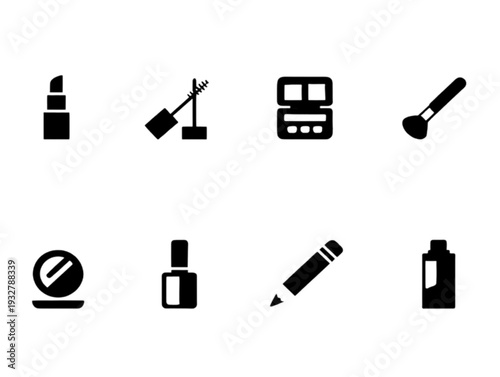 set of make up icons