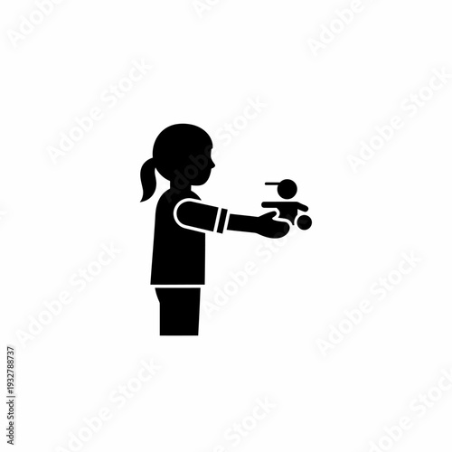 Girl Playing with Yo Yo Toy.