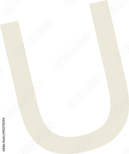 A close-up view of a white plastic or rubber u-shaped object