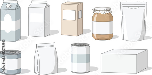 Blank Product Packaging Illustration