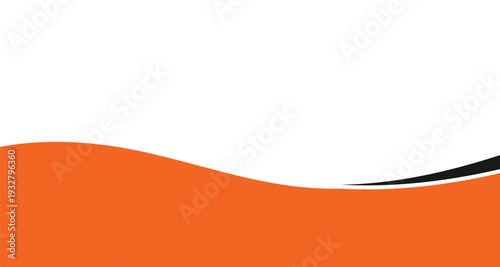 Abstract orange wave background. Smooth curved minimal swoosh layout. Modern banner design for business, presentation and web templates
