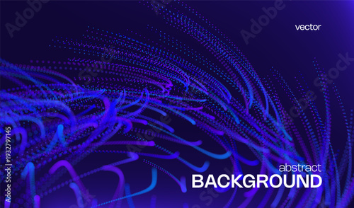 Ai tech background with abstract dot line pattern and bokeh effect. Design education big data, future digital network, business connect and science concept for banner, web or presentation.