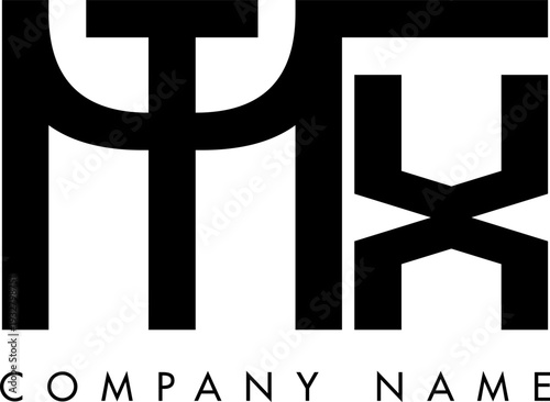 Creative Abstract Initial Letter MX Logo Design