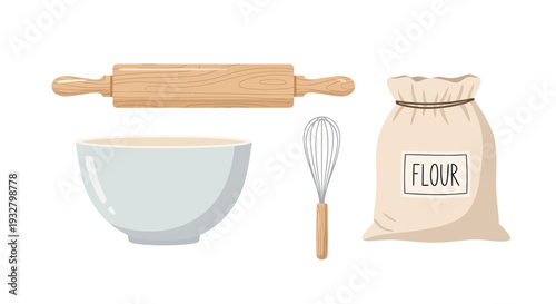 Baking Tools Set Illustration