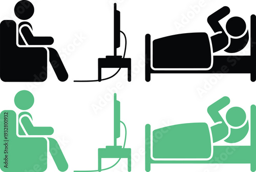Contrast between active and passive lifestyle habits in modern living spaces