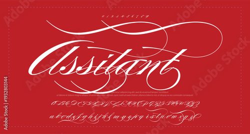  letter design with signature font style 