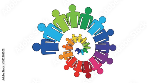 Diverse Group of People Standing Together in a Circle, Holding Hands, Representing Unity and Solidarity