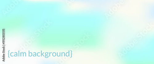 Blue, mint and white spring gradation with blur spots. Gradient summer abstract colorful background for digital art and summer season ombre. Trendy fluid decoration and vector glam wallpaper bg.