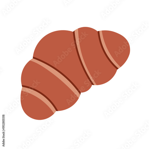 Croissant flat illustration