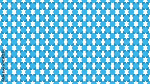 Blue Circle Geometric Grid Seamless Pattern Background