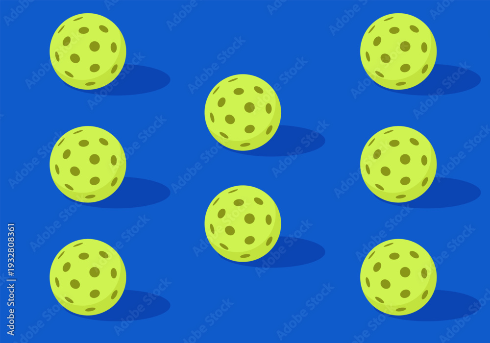Naklejka premium Pickleball balls forming seamless pattern design