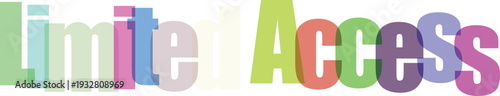 Colorful Overlapping 'Limited Access' Text with Shadow Effect