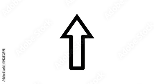 Free Download Black upward arrow icon pointing up on a clean white background - GFXLoad