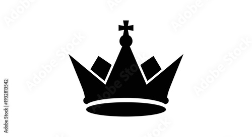 Black silhouette of a crown symbol.