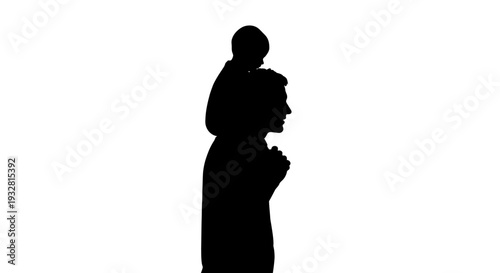 Silhouette of a pregnant woman.