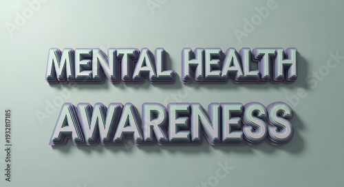 Mental health awareness text on gray background for social media campaigns  mental health awareness transparent background