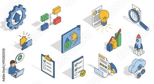 Collection of Business and Productivity Icons.