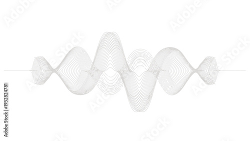Minimalist digital sound wave and abstract line art pattern