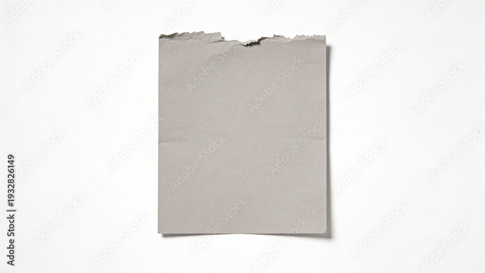 Fototapeta premium features a rectangular piece of paper with a rough, torn edge on the top side, giving it an organic and handmade appearance. The