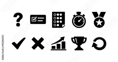 School and education flat icon set. Learning, classroom, books icons collection