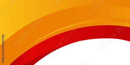 Bright red and orange business background with smooth rounded wave elements