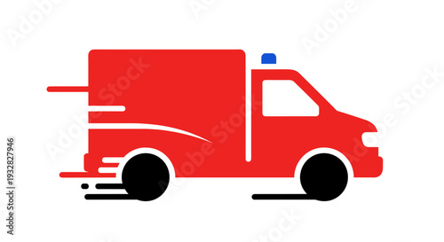 Fast Red Delivery Truck Icon