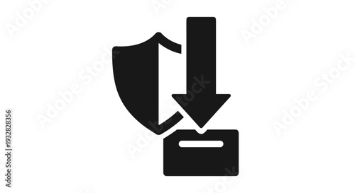 Secure Data Download and Protection Icon