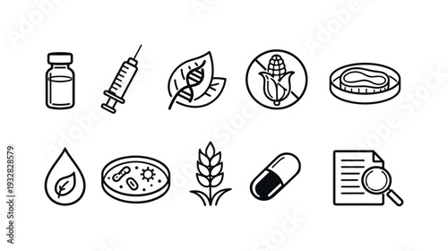 Pharmacy, medical line icon set. Healthcare, medicine line icons collection