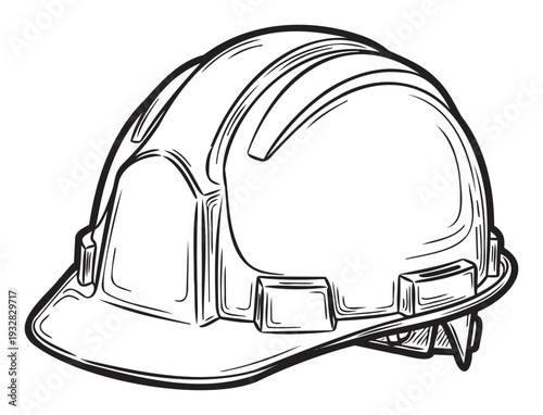 Durable protective gear hard hat representing worker safety and occupational health, ideal for engineering company branding and building project advertisements.