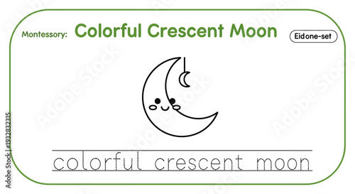 Montessori Colorful Crescent Moon Learning Activity for Kids