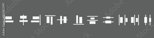 Align icon set with left, right, center and justify symbols, modern vector collection for text formatting, layout editing and UI design tools