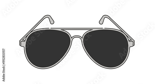 Classic Aviator Sunglasses Vector Design