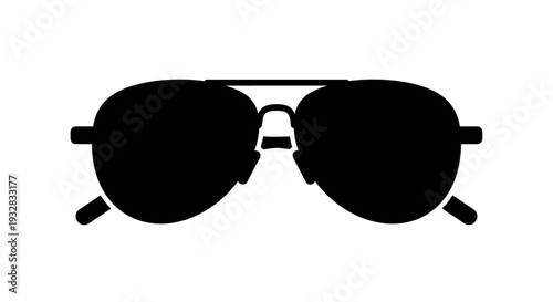 Classic Black Aviator Sunglasses Icon