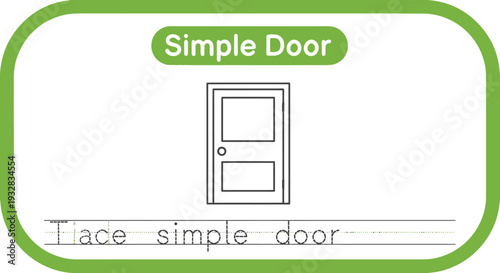 Simple Door Outline for Tracing and Learning