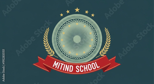 MITIND School Emblem - A Detailed and Elegant Educational Symbol.