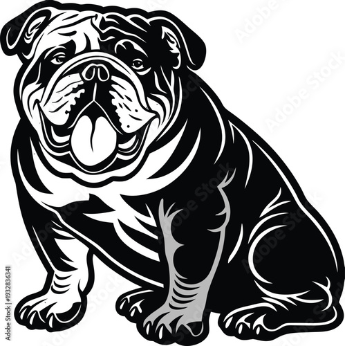Vector bulldog illustration