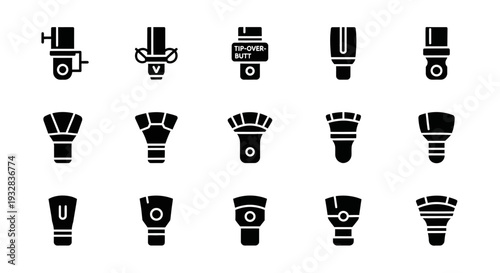 Collection of Various Camera Icons Displayed in a Grid Formation