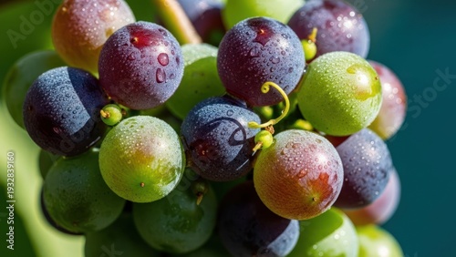 Wallpaper Mural Close up of a cluster of ripe grapes showcasing diverse colors and textures Torontodigital.ca