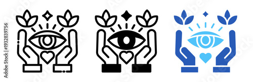 Eye Wellness Icon Collection Glyph & Mixed Style 