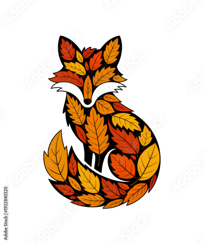 Autumn leaves fox orange leaves yellow leaves red leaves