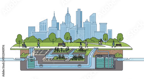 Sustainable Urban Ecosystem: Green City Infrastructure, Water Management, and Park Life