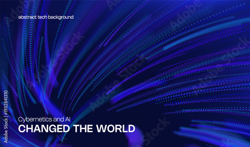 Ai tech background with abstract dot line pattern and bokeh effect. Design education big data, future digital network, business connect and science concept for banner, web or presentation.