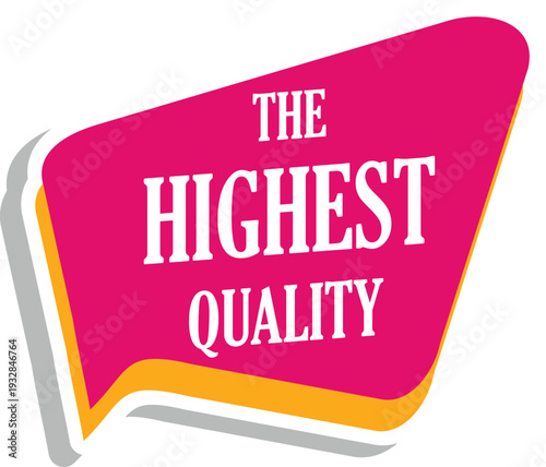 The highest quality logo with pink and yellow design