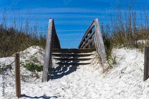 A deck over Florida beach dunes