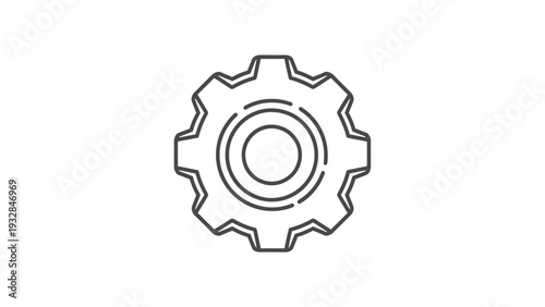 A single cogwheel icon design element.