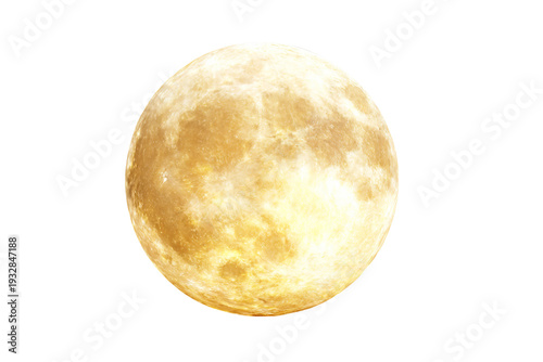 Celestial Moon Lamp Shining Soft Light isolated on transparent background