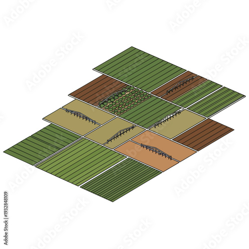 Solar Panels on Tilted Frames Arrangement.